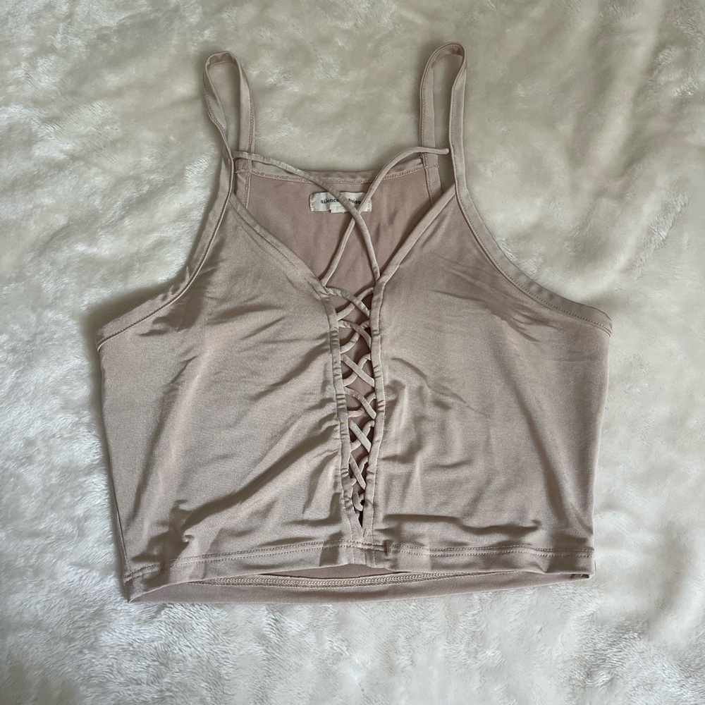 silky cropped tank